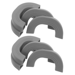8Pcs Silicone Cookware Handle Covers Heat Resistant Non Slip Grey Sleeves