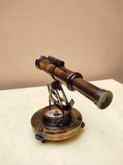 Antique Nautical Desktop Brass Telescope with Compass Beutiful Home Office Hotel