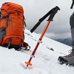 4Pcs Durable PVC Trekking Pole Handle Grip Set with Wrist Strap for Hiking