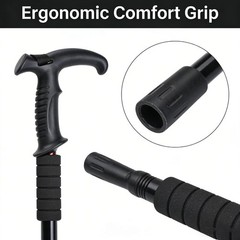 1pcs Folding Trekking Pole 4-Section Portable Telescopic Walking Stick