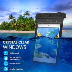Universal Waterproof Case, Dry Bag Pouch for iPad mini Up to 8.3 inches Black