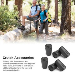 Rubber Bumpers for Hiking Poles 6 Pack, Professional Nordic Walking Poles Rubber Bumpers…