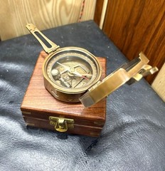 Antique Vintage Brass Solid Kelvin & Hughes 1917 Brunton Compass Handmade gift