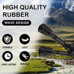 6Pcs Trekking Poles Tips Hiking Accessories – Cane Tips for Walking Sticks Ru…