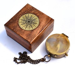 Solid Brass Engraved Compass Jeremiah 2911 Christian Baptism Communion Gift
