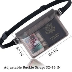 CADONO 2-Pack Waterproof Pouch with Adjustable Waist Strap | Screen Gray+Pink