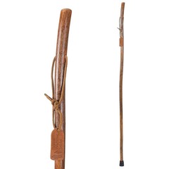 Brazos Free Form Hickory Wood Walking Stick 58 Inch Height