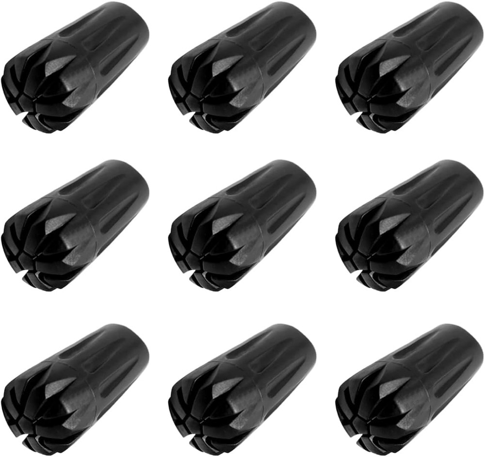 Black Rubber Diamond Trekking Pole Tip Protectors, Hiking Pole Replacement