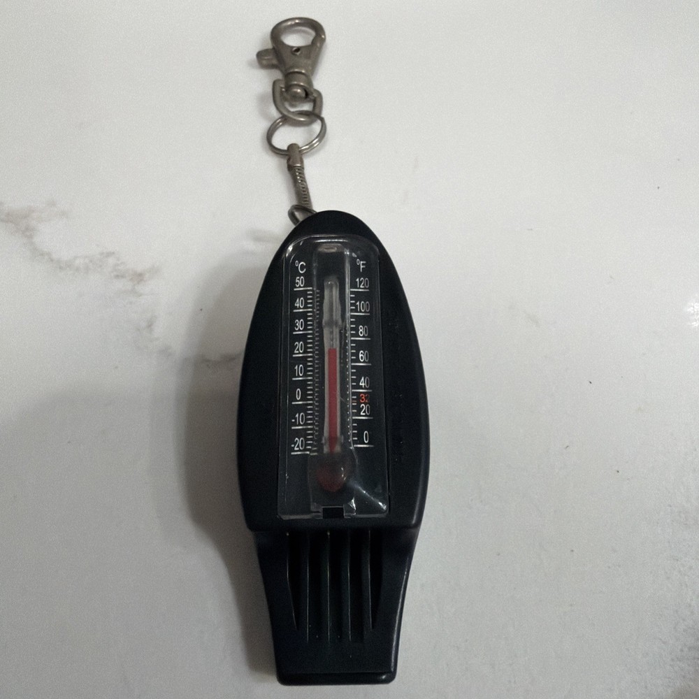 Coghlans Multifunction Keychain 4 in 1 Whistle Magnifier Compass Thermometer