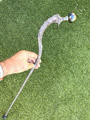 Hand Forged Walking Cane From Titanium Hip Implant One Of A Kind 15 OZ 34” Long