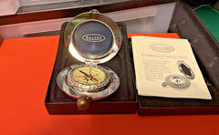 DALVEY Scotland Classic Pocket Compass Mirror Finish Stainless w/ Box and papers