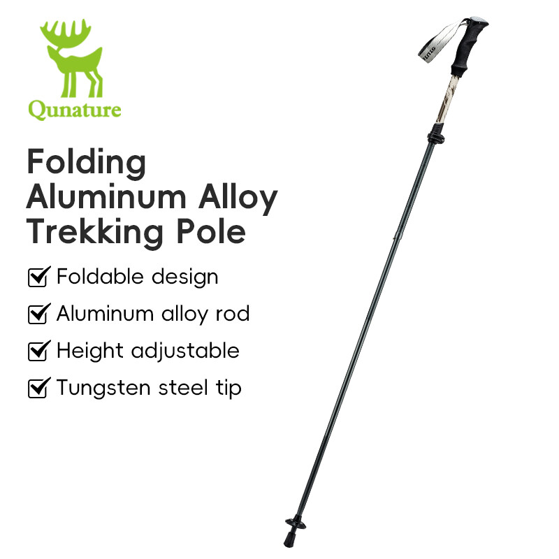 Qunature Hiking Poles,Trekking Poles,Foldable Adjustable 110–130 cm,Ultralight