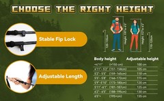 Trekking Poles Aviation Grade Aluminum Alloy-Strong Lightweight Collapsible