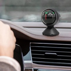 Adjustable Car Dashboard Compass – Portable ABS Guide Ball for Vehicle Travel De