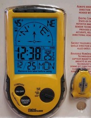 Handheld LED Digital Compass Centrios Hiking Fishing Camping Temp Clock Date NEW