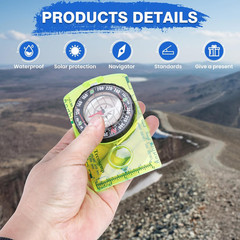 Multifunctional Waterproof Orienteering Compass Mini Portable Survival Compass f
