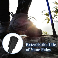 10-Piece Trekking Poles Accessories Set with Durable Rubber Tips & Cork Handles