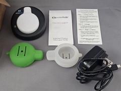 PocketFinder GPS Tracker Locator w/ Charging Base Charger 2 Silicone Cases Manua