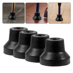 4PCS Crutch Tips Rubber Cane Tip Heavy Duty Crutches Pad Non-Slip Cane Tips