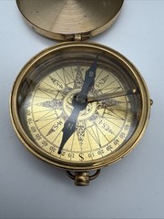 Pocket Compass Authentic Models CO003 BRASS Replica W/Box