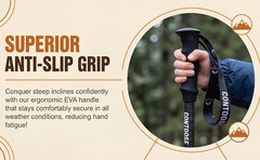 Ultra Light Carbon Fiber Trekking Poles | Collapsible Walking Sticks for Hiking
