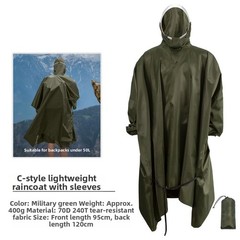 Jungle Exploration 3-in-1 Outdoor Jacket Multifunctional Raincoat For Cycling