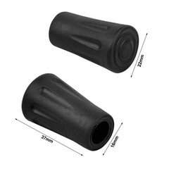 4 Pack Rubber Bumpers for Hiking Poles, 2 Pairs Walking Stick Rubber Tips, Nordic Wa…