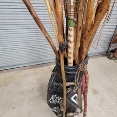 MANY NEW WALKING STICKS HIKING CAMPING STICKS CEDAR PINE EACH ONE CUSTOM MADE