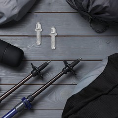 8 Pcs Hiking Crutch Accessories Trekking Pole Tip Protectors Man