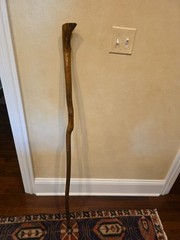 Old Scotland St. Andrews Cross Wood Hiking Walking Staff 51″ Vintage RARE EUC