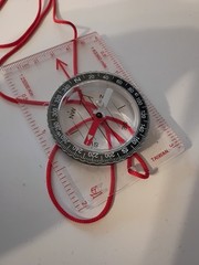 Compass Map plastic necklace