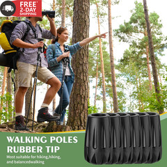 Durable Replacement Rubber Tips for Trekking Poles – Universal Anti-Slip Hiking