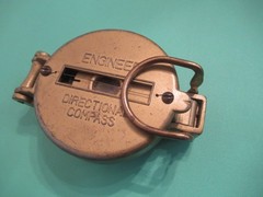 Vintage Engineer Directional Metal Pocket Compass Camping Hiking Hunting Outdoor