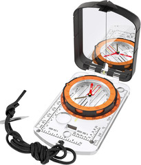 Orienteering Compass with Mirror for Hiking, Camping, and Outdoor Navigation