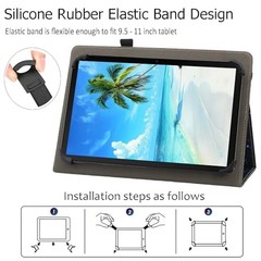 Universal 10 10.1 Inch Android Tablet Case, Dluggs Slim Folding Stand Space