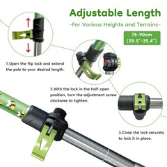 Collapsible Trekking Poles,2 Pack 7075 Aluminum Foldable Lightweight Professi…