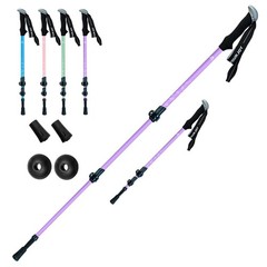 Yourjoy Hiking Trekking Poles for Kids, 2 Pack Anti Shock, A-Kids-lightpurple