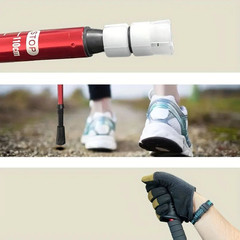 2X Trekking Poles Nordic Walking Sticks Adjustable Anti-shock Hiking Alpenstock