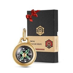 Mini Titanium/Brass Waterproof Pocket Compass for Hiking, Survival & Gifts – Key