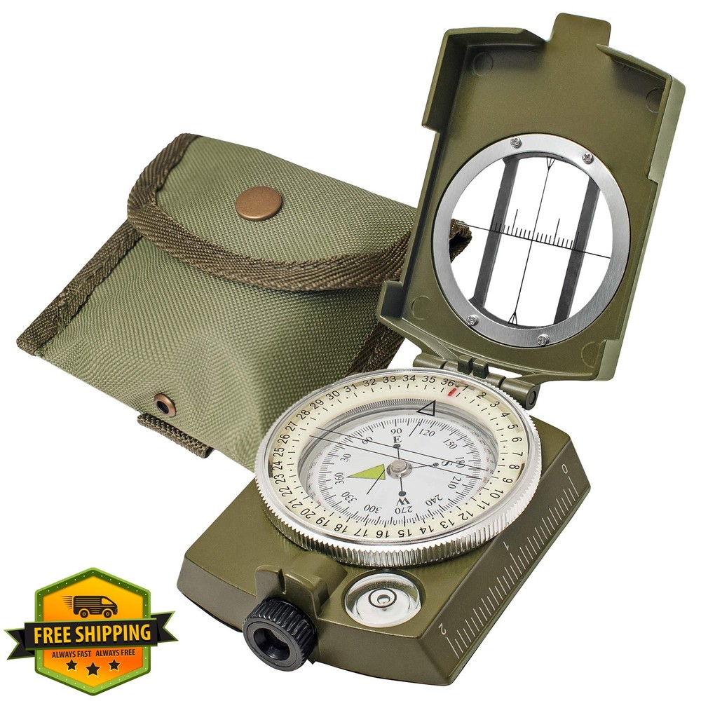 TurnOnSport Compass Keychain Khaki