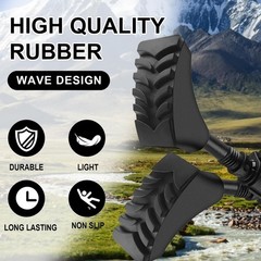 6pcs Trekking Poles Tips Hiking Accessories Cane Tips For Walking Sticks Rubber