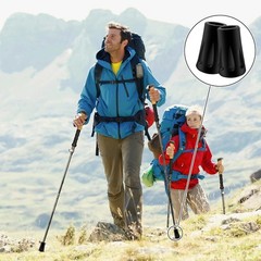 6Pcs Trekking Poles Tips Hiking Accessories – Cane 0.43″, Black (6pcs)