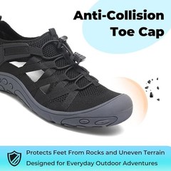 Women’s Hiking Sandals Closed Toe, Lightweight Breathable Water 9 Black