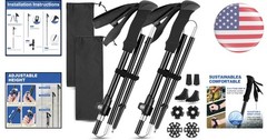 Sturdy Hiking Poles with Carbon Steel Tips – Lightweight and Adjustable Design
