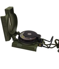 US Military Phosphorescent Lensatic Compass, Olive Drab Waterproof with Pouch