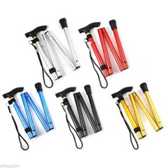 Adjustable Easy Folding Aluminum Metal Walking Sticks Collapsible Travel Cane US