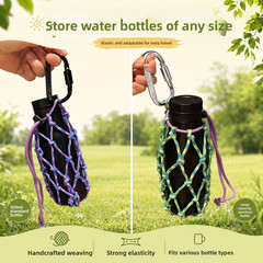 For 500ml To Large Tumblers Adjustable Water Bottle Holder Drawstring Cup Holder