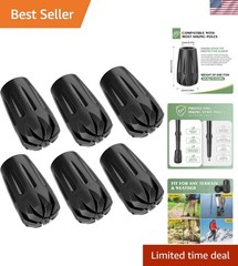 Durable Replacement Rubber Tips for Trekking Poles – Universal Anti-Slip Hiki…
