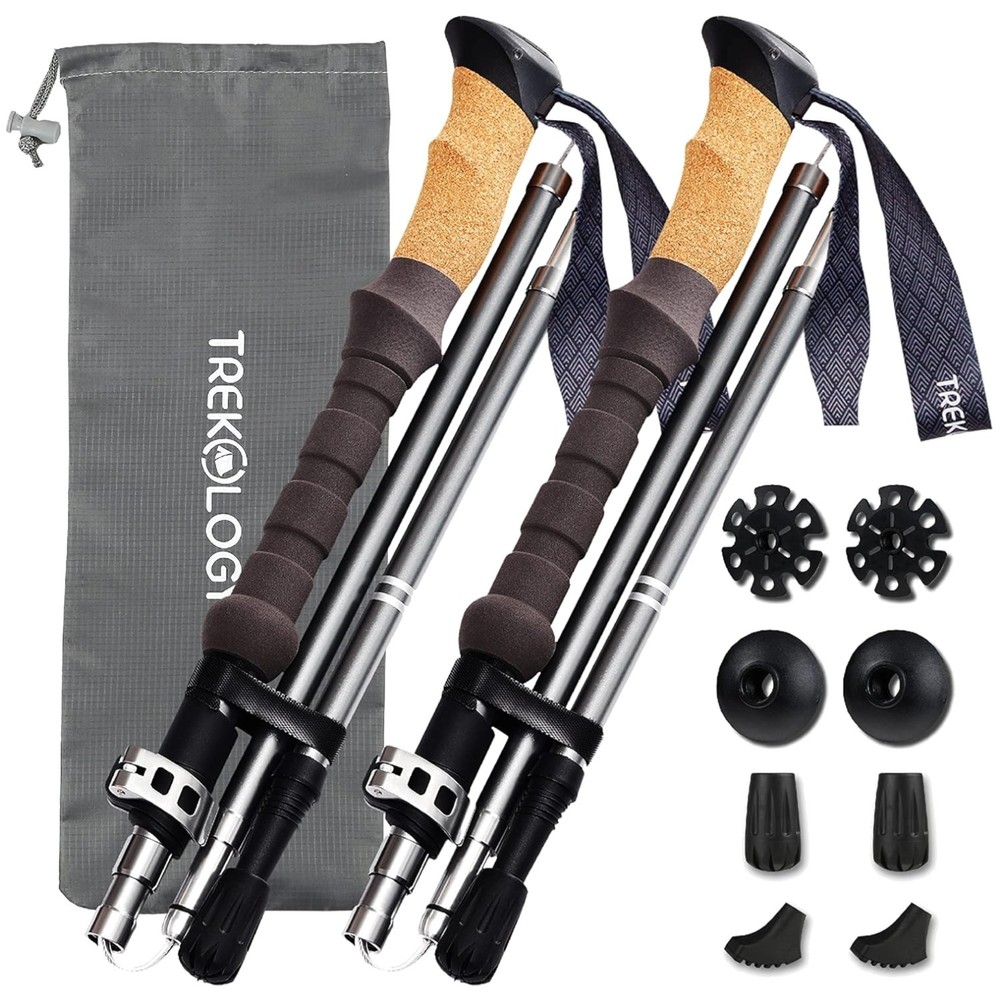 Lightweight Cork Grip Trekking Poles