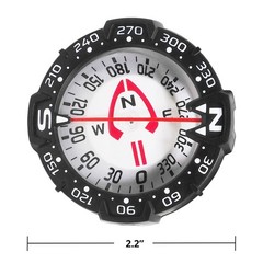Bungee Mount Compass – Glow in the Dark, Waterproof Dive Compass – Scuba Comp…